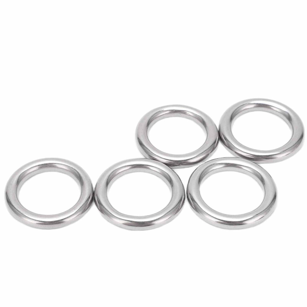 5Pcs Boat Round Rings Stainless Steel 304 Seamless Welded O Type Hanging Ring For Hammock Yoga6 X 25Mm 8491322269923