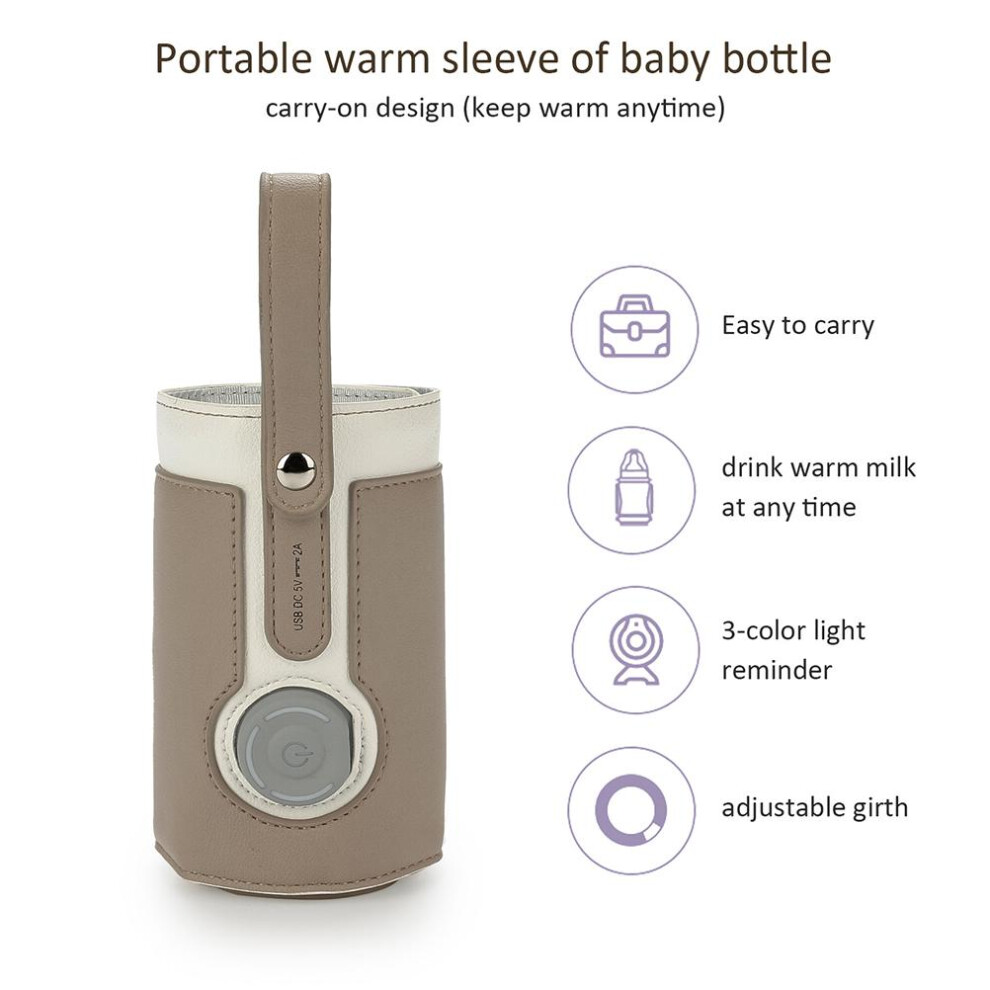 Bottle Warmer Bag 3 Temperature Adjustable Portable Baby Bottle Warmer for Home and on the Go