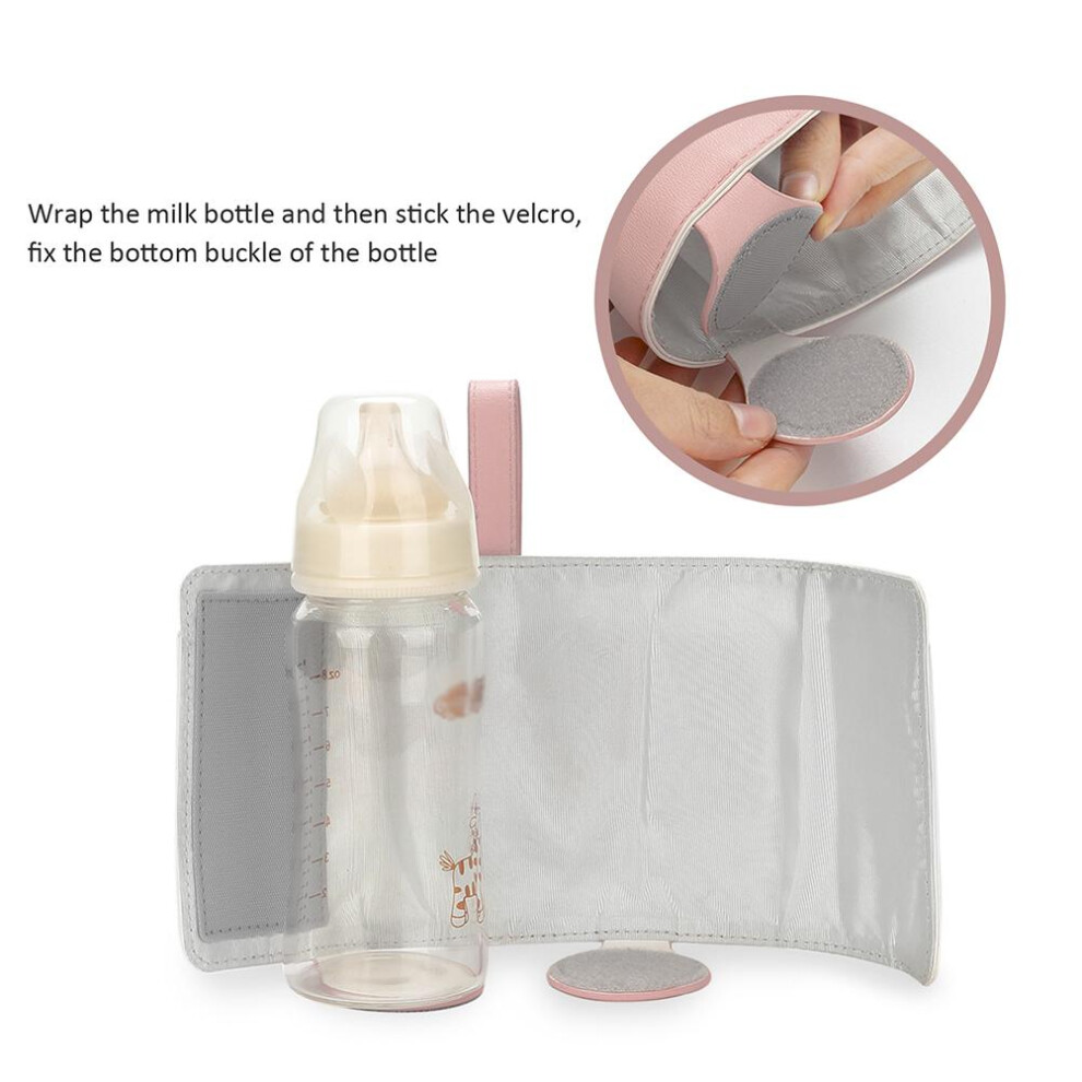 Bottle Warmer Bag 3 Temperature Adjustable Portable Baby Bottle Warmer for Home and on the Go