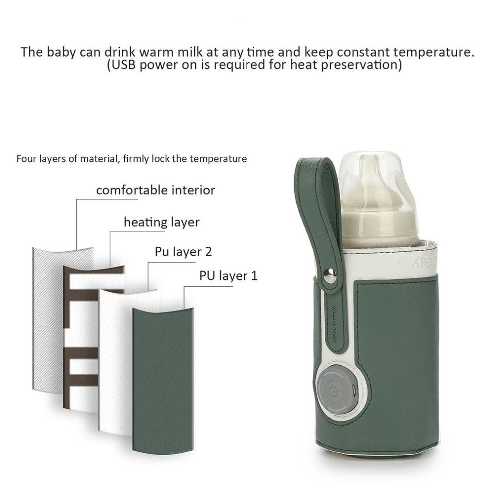 Bottle Warmer Bag 3 Temperature Adjustable Portable Baby Bottle Warmer for Home and on the Go