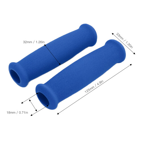 2 pezzi copriimpugnature in spugna di schiuma blu, antiscivolo 2