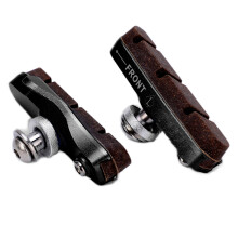 Lot de 2 plaquettes de frein pour V-brake compatibles avec vélos de montagne et de route noir