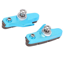Patins de frein V pour vélos, 2 pièces, de rechange, pour vélos de montagne et de route, bleu