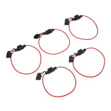 5 pezzi di porta fusibile 12V 30A in gomma, in linea, pieghevole