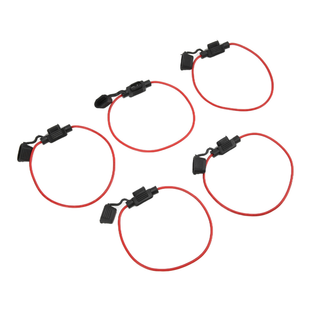 5Pcs Fuse Holder 12V 30A Refractory Waterproof Bendable Removable Dustproof In Line Fuse Holders 5021322274547