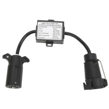 Convertitore rotondo in plastica nera da 7 vie a connettore a lama da 7 poli
