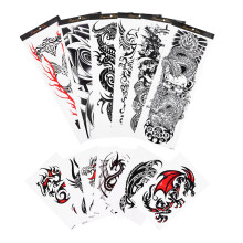 6 pièces de tatouages temporaires pour bras entier étanches 170x480mm