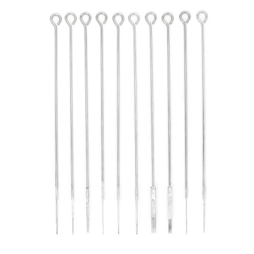 Set di aghi per tatuaggi 100 pezzi 3RL-9M1, lungo, argento 2