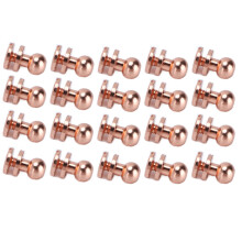 Ensemble de 20 rivets en laiton doré rose, 7x6 mm, pour bagages