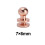 Rivetti in ottone 20 set oro rosa 7x6 mm per bagagli 11