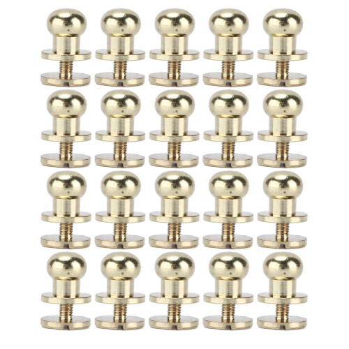 Ensemble de 20 rivets en laiton 10x8 mm imitation dorée 1