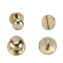 Ensemble de 20 rivets en laiton 10x8 mm imitation dorée