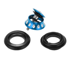 Jeu de direction à billes en métal, forme en goutte, conique, bleu, VTT