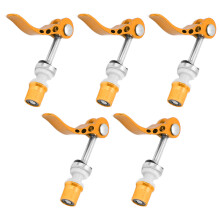 5 pièces de colliers à serrage rapide pour tige de selle en aluminium doré