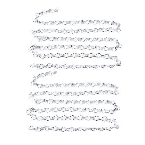 2 pièces chaîne suspendue 1 m aluminium argent 1