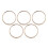 Moschettone rotondo 60/55mm in lega d'argento 5 pezzi 15
