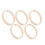 Moschettone rotondo 60/55mm in lega d'argento 5 pezzi 16