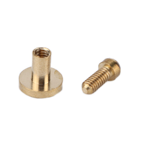 Vis de reliure 10 ensembles couleur laiton 6.5x7mm 2