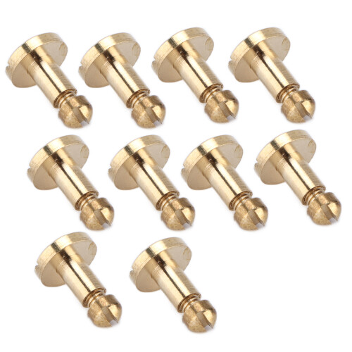 Vis de reliure 10 ensembles couleur laiton 6.5x7mm 1