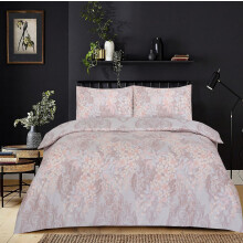 (Orchids-2, Single) 4PCs Complete Bedding Set Duvet Cover Fitted Sheet