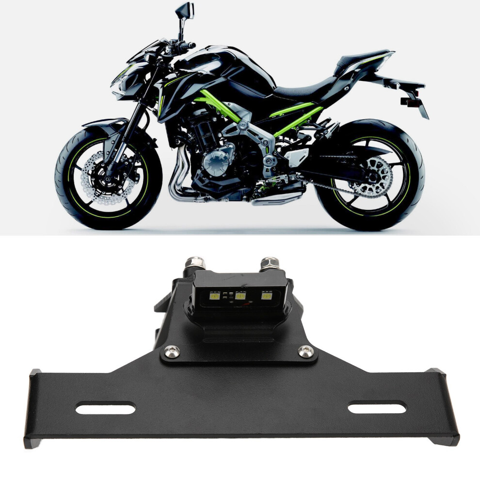 Motorcycle License Plate Holder Bracket With Led Replacement For Kawasaki Z900 2017Â2021 Light 4641322279727