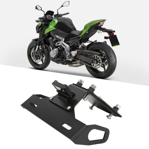 Support de plaque d'immatriculation à 3 LED pour Z900 2017-2021 - Noir 2