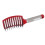 Spazzola a paddle rossa per capelli curvata e ventilata 25,5x7,5 cm 12