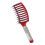 Spazzola a paddle rossa per capelli curvata e ventilata 25,5x7,5 cm 7