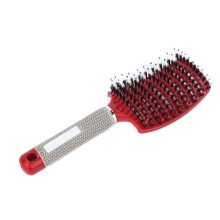 Spazzola a paddle rossa per capelli curvata e ventilata 25,5x7,5 cm