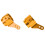 2 pièces de blocs de direction pour CC01 1/10 RC orange 9