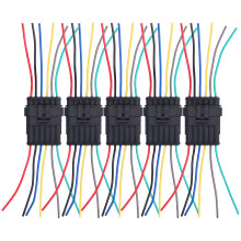 5 pezzi connettore impermeabile a 2 pin in nylon e ottone, 8 cm, IP68