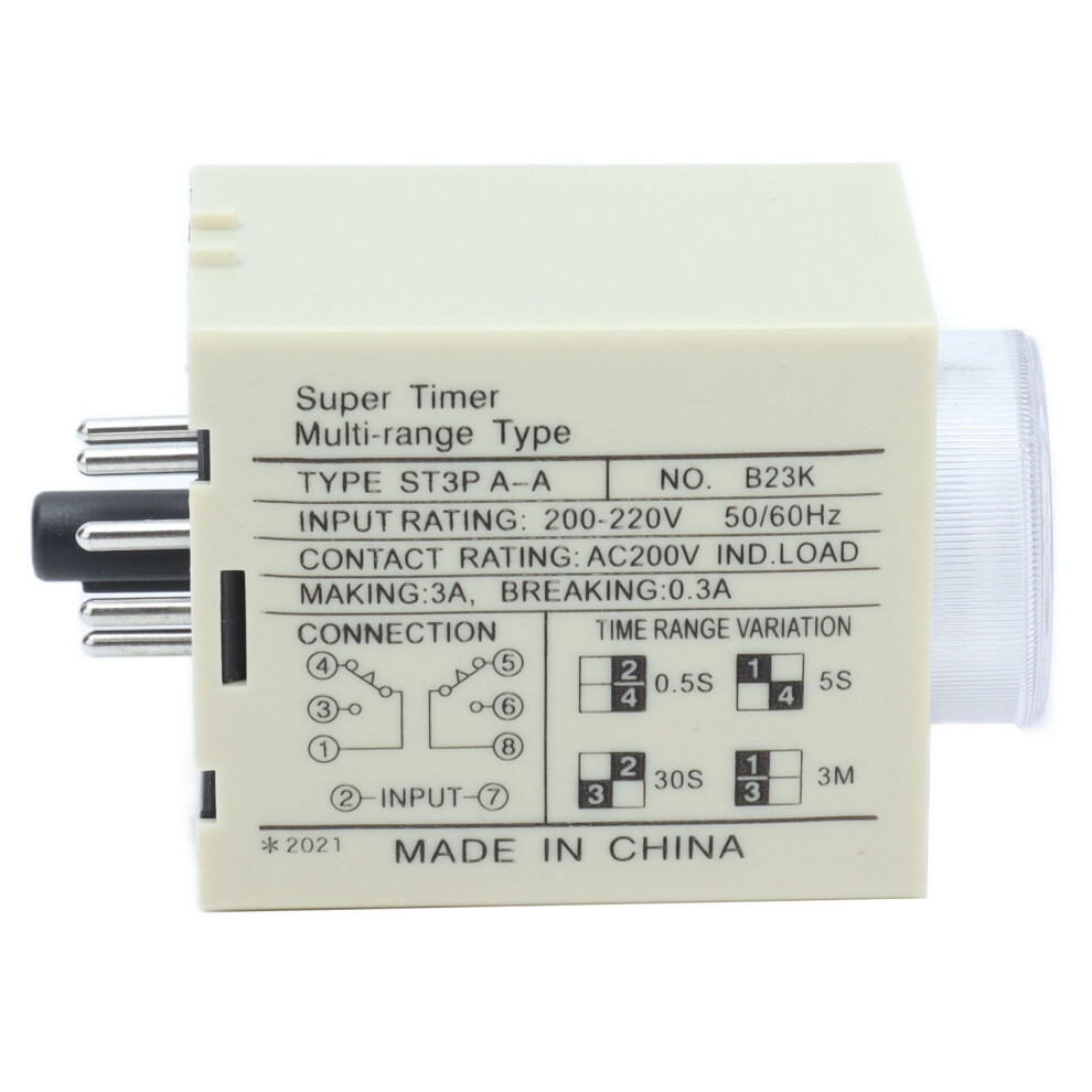 Berm Time Relay Adjustable Power On Timer Delay Accessory Replacement Part St3paa(Ac220v ) 7681322281105