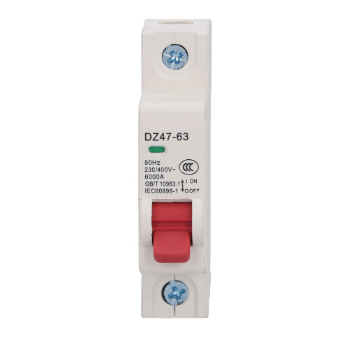 DZ47-63 1P MCB 4500A/6000A 18x76x66mm Couleur: PC 1