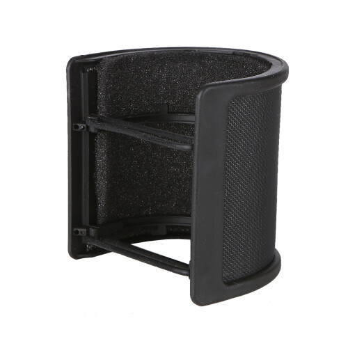 Paravento per microfono a forma di U 8.8x8.8x7.2 cm nero