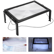 Lente d'ingrandimento per lettura formato A4 3 LED supporto in PVC trasparente