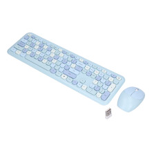 Ensemble clavier & souris 2,4 GHz bleu 1200 DPI 110 touches