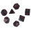 Ensemble de 7 dés polyédriques rouges en acrylique standard pour DND 8