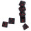 Ensemble de 7 dés polyédriques rouges en acrylique standard pour DND 14