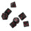 Ensemble de 7 dés polyédriques rouges en acrylique standard pour DND 9