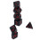 Ensemble de 7 dés polyédriques rouges en acrylique standard pour DND 16