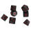 Ensemble de 7 dés polyédriques rouges en acrylique standard pour DND 4