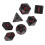 Ensemble de 7 dés polyédriques rouges en acrylique standard pour DND 12