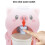 Mini distributeur d'eau en forme de cochon rose 5.3-6.3oz 5