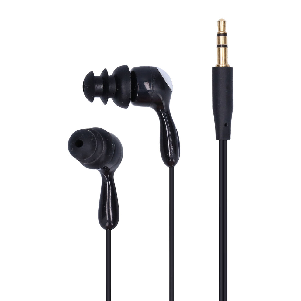 Waterproof Headphones In Ear Style Bone Conduction Headphones With Replace Earplugs For Swimming Running Surfingblack 6921322284227