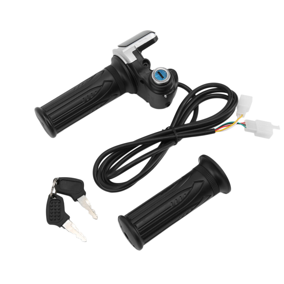 Electric Bike Twist Throttle Grip Lock Key Set Led Indicator For Motorcycle Scooter 48V 4661322286754