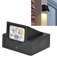 Lampada da parete esterna 5W COB IP65 Nero 76x80x64mm