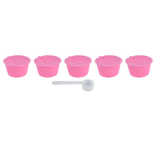 5 pezzi 50 ml rosa 54 mm tazza a capsula riutilizzabile Melody 1
