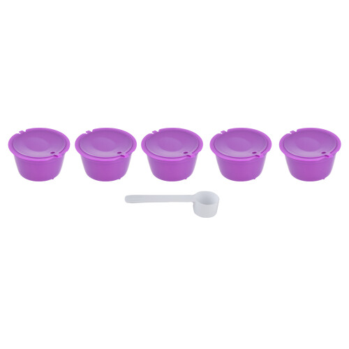 5 pezzi di tazza capsula viola da 50 ml, 54x35 mm, Melody. 1