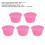 5 pezzi 50 ml rosa 54 mm tazza a capsula riutilizzabile Melody 9