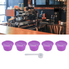 5 pièces filtre de capsule réutilisable violet 50ml 54x35mm